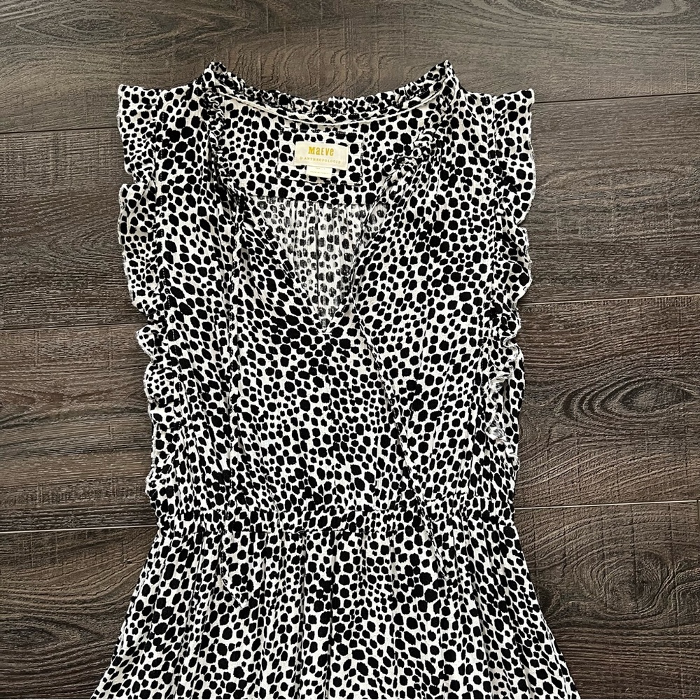 Maeve Ruby Ruffled Midi Dress - Picture 5 of 16